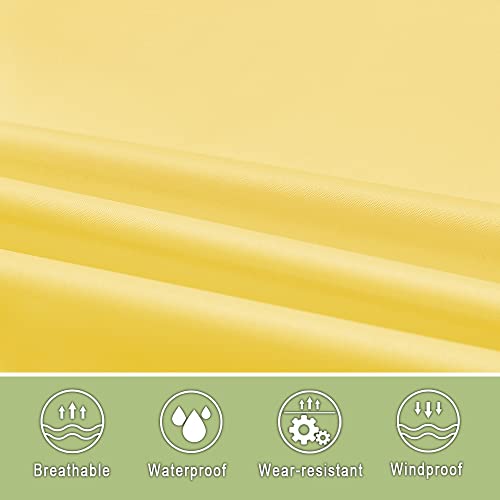 Powinsun Fashion Hooded Rain Poncho Waterproof Raincoat Jacket With Pocket For Women/Men/Adult (Yellow) #TOP5