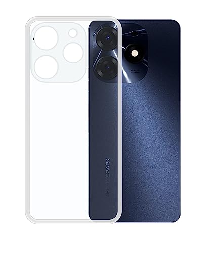 Image of COVERBLACK Rubber Silicone Back Cover for Tecno Spark 10 Pro - Transparent