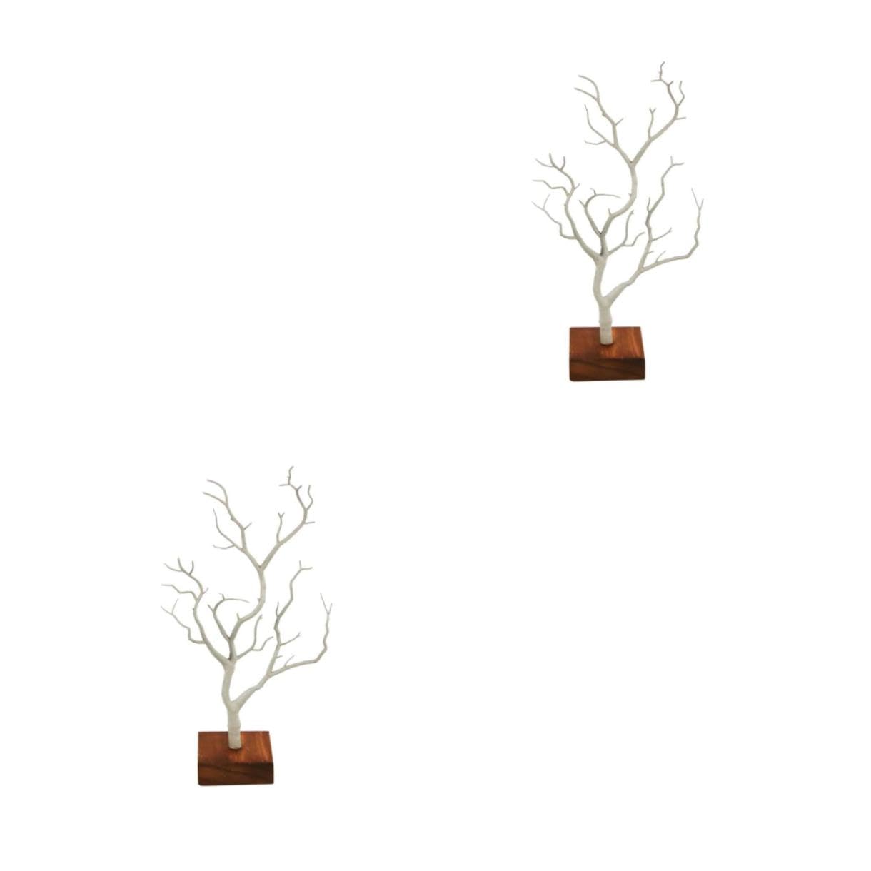 Alipis 2 Stücke Schmuck Ständer Baum Stilvolle Hängen Organizer Sicher Für Home Restaurant Cafe Decor