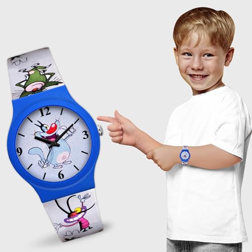 Image of Acnos Character Kid's Happy Colorful Water-Resistant Durable Watch for Boys Kids Boy with Fun Designs Adjustable Strap Positive Messages Watch for Kids
