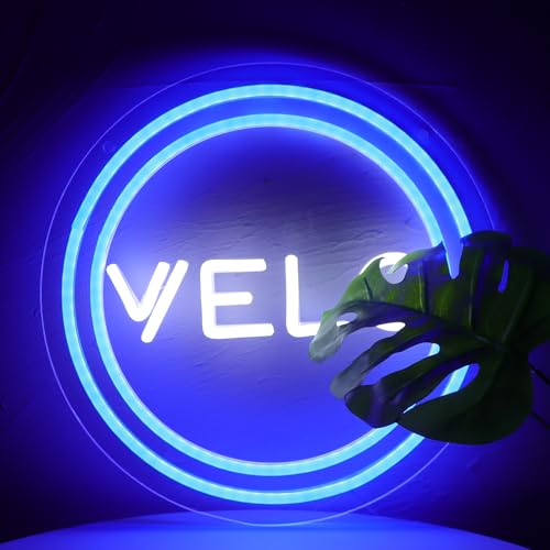 Image of Velo Neon Sign for Smoke Shop or Man Cave Decor,Bright Led Advertising Display for Smoking Lounge or Vape Shop,Easy Hanging,5V USB.