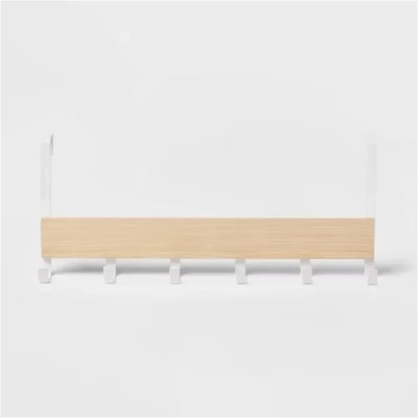 Gancho grande for colgar sobre la puerta con 6 ganchos de madera for mantener el espacio ordenado Para puertas