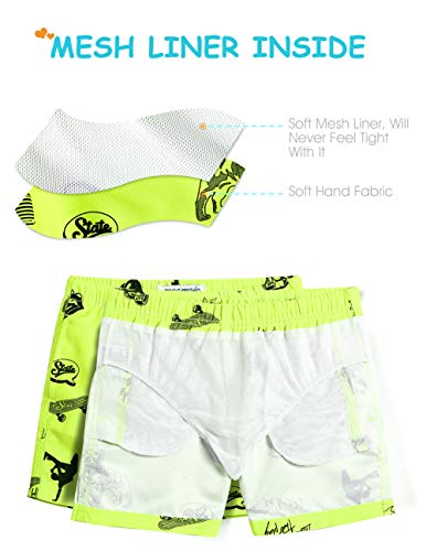 Maamgic Boys Swim Trunks Toddler Swim Shorts Little Boys Bathing Suit Swimsuit Toddler Boy Swimwear Fluorescent Green #TOP2