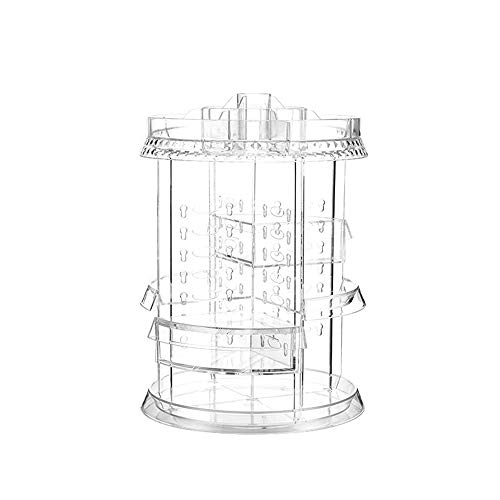 Organiseur de maquillage rotatif cristal pour ranger parfums et bijoux