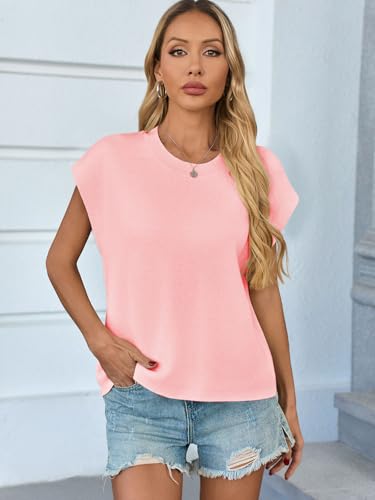 Image of GREAIDEA Womens Sleeveless Sweater Vest Crewneck Cap Sleeve Knit Tops Trendy 2026 Summer Spring Business Casual Shirts