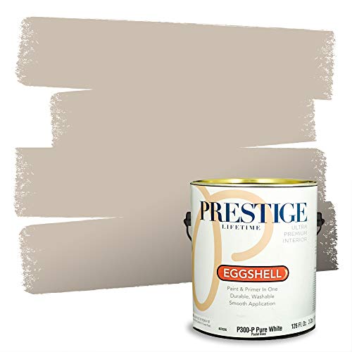 PRESTIGE Paints Interior Paint and Primer In One, 1-Gallon, Eggshell, Comparable Match of Benjamin Moore* Ashen Tan*