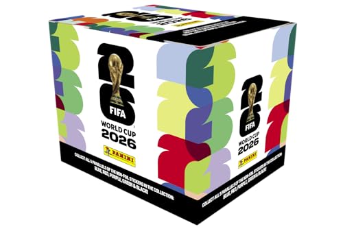 2026 Panini FIFA World Cup Sticker Collection Box – 50 Sticker Packs | Amazon Exclusive Orange...