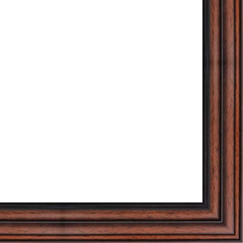 Picture Frame Moulding (Wood) 100ft Bundle - Traditional Walnut Finish - 2.375