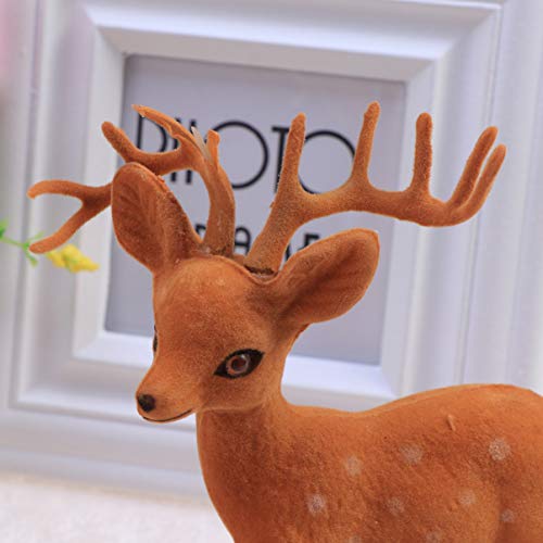 Toyvian Estatueta de Rena de Natal Realista Natal Alce Cervo Brinquedo Desktop Em Pé Figura de Estát