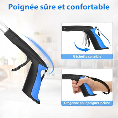 Pince de Préhension Magnétique Pliable 91cm pour Personnes Âgées, Outil de Ramassage Robuste, Pince à Déchet Pliable en Alliage d'Aluminium, Accessoire Essentiel pour Rétablissement Post-Chirurgical – vue 4