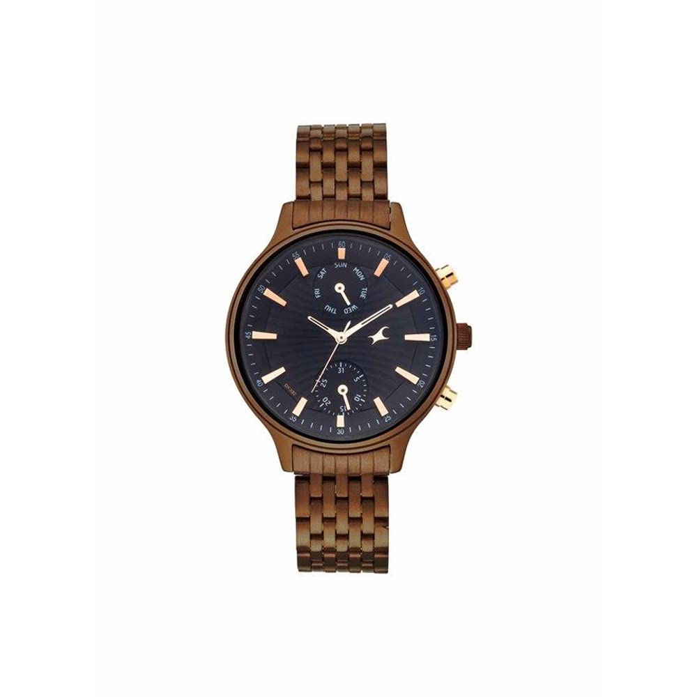 Fastrack Ruffles Quartz Multifunction Black Dial Stainless Steel Strap Watch for Girls-NS6208KM01 (B08H89GH8M) Amazon Price History, Amazon Price Tracker