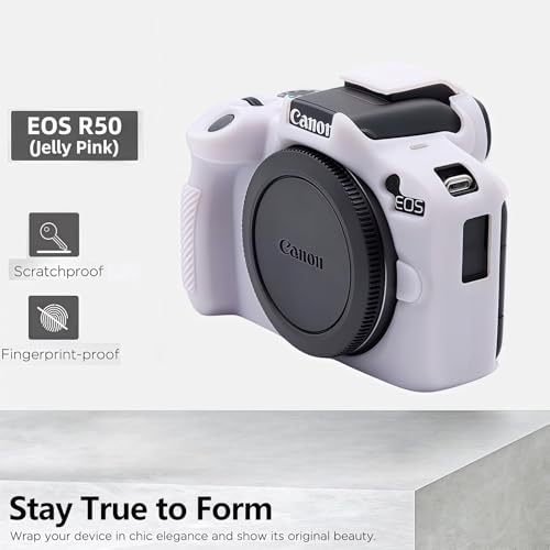 Funda de silicona blanda para Canon EOS R50 color rosa miniatura 4
