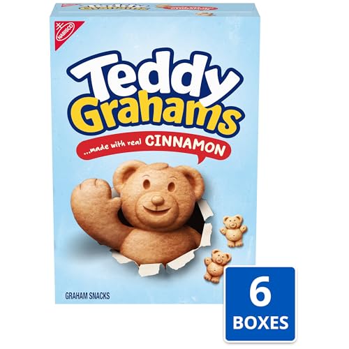 TEDDY GRAHAMS Cinnamon Graham Snacks, Bulk Kids Snacks, 6 - 10 oz Boxes