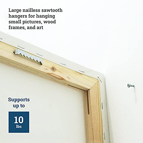 Sawtooth Picture Hangers No Nail - 100 Pack - 1 3/4 Inch - Silver- Zinc Sawtooth Hangers #TOP2