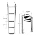 Marinebaby 3-4 Step Boat Ladder Under Platform Slide Mount Boat Boarding Ladder, Telescoping Ladder with a Carry Handle and Mounting Screws, Press-Type Spring Latch (4 Steps)