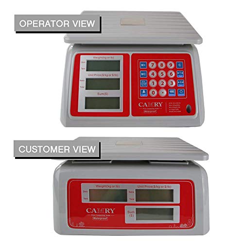 Báscula Comercial Digital con Pantalla Retroiluminada Verde 66lb miniatura 4