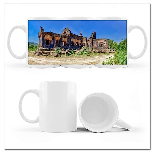 Tasse à café et thé avec photo Phnom Penh Cambodge Ruines N° H10067M_Cup