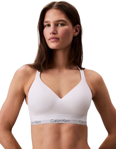 Calvin Klein Damen Bralette Lift mit Logobund, Weiß (White), XS 1