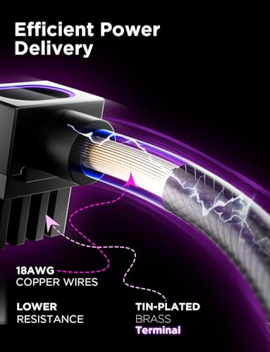 Image of AsiaHorse Hydrus-8PIN GPU PSU Extension Cable ARGB Light, Copper Wire Power Extension Cable Integrated Minimalist Design, 2000W Power (Whole Set), PC Power Cord for GPU Cable Management & DIY