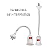 E27 Light Socket Extender Adapter All Direction Extension Adapter Extender Plug in Lamp Socket with On/Off Switch(No Bulb),11.02 Inch Extension,10A,110-220V,White