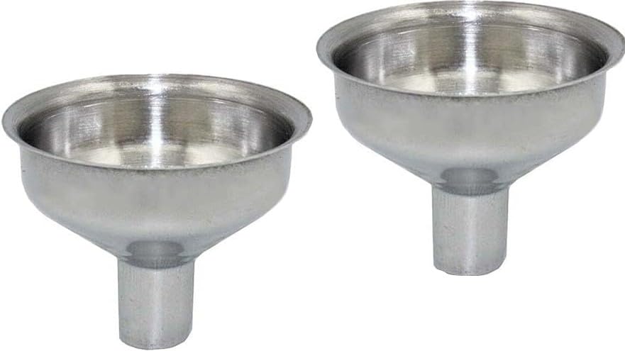 2Pcs Stainless Steel Strainer Funnel Hip Flasks Pot Wine Filler for Transferring of Liquid, Dry...