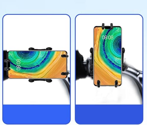 Image of Mirror Fit Mobile Holder for scooty /Scooter /Bike /Motorcycle with One Click Button Controlled Phone Mount,Mobile Holder for Bike Ideal for Maps and GPS Navigation with Auto Locking,Firm Grip