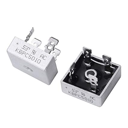 Muskan Enterprises -ME 10 PCS 50A 1000V Metal Case Single Phases Diode Bridge Rectifier KBPC5010 D1T3