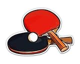 Ping Pong - 3' Vinyl Sticker - for Car Laptop Water Bottle Phone - Waterproof Decal