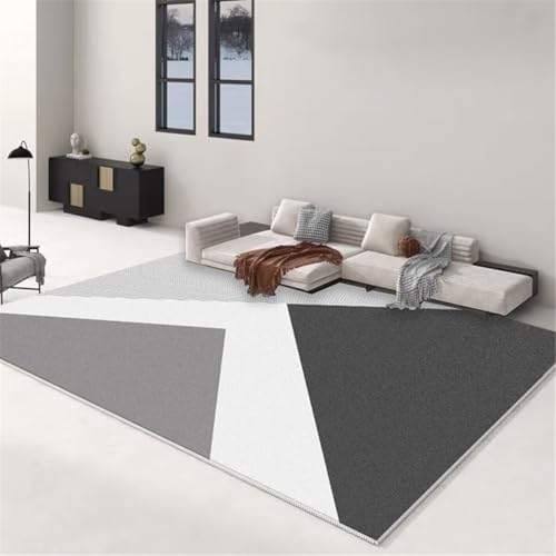 Tapis de couloir de salon minimaliste gris au design épuré