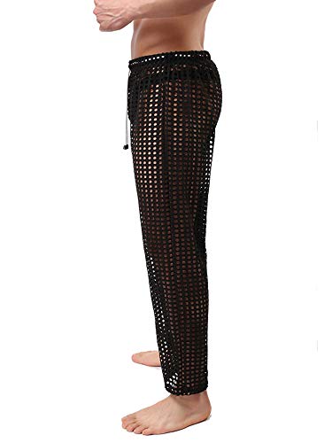 Mendove Mens Hollow Openwork Drawstring Lounge Pants3