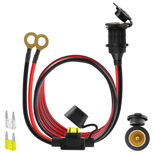 H6710AL010 - Cigarette Lighter Kit - 2015-2022 Subaru 6 Cigarette Lighter Socket 10FT, 12V Cigarette Lighter Socket 2.5mmยฒ/13AWG, 12V Power Outlet 20A Waterproof and Dustproof, 12V Outlet Socket with Inline Fuse Holder, Car Fuses 20A 25A by XIOGZAXI