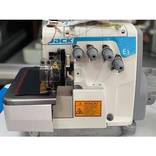 Máquina de Costura Interlock JACK Direct Drive Ind com Mesa Jack-E3-5 (220V)