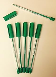 30x Green Micron Ballpoint PENS. Medium Point Green BIROS.