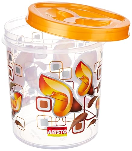 Image of Aristo Store Queen666 Air-Tight Storage Container For Kitchen, Plastic Jar For Storing Spices, Snacks, Grains, Dals SET OF 4-3400 ml,Tranparent