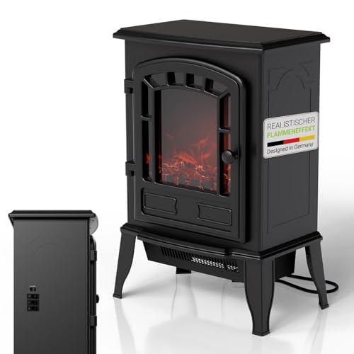 Juskys Elektrokamin 2000 W – Schwarz, elektrischer Standkamin mit Flammeneffekt, 2 Heizstufen, Thermostat & Sicherheitsabschaltung für Wohnzimmer Juskys Elektrokamin 2000 W – Schwarz, elektrischer Standkamin mit Flammeneffekt, 2 Heizstufen, Thermostat & Sicherheitsabschaltung für Wohnzimmer