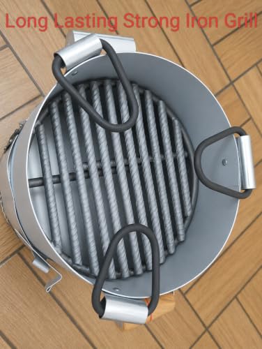 Image of Traditional Durable Iron Sigdi /Angeethi /Chulha /Coal Charcoal Keeper /Stove Tandoor /Griller Heater Oven /Iron Ashtray /BBQ larze Size (2.4 kg)