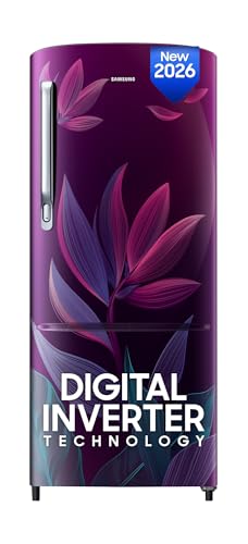 Image of Samsung 183 L, 4 Star, Digital Inverter, Direct-Cool Single Door Refrigerator (RR20H27249R /NL, Paradise Bloom Purple, Single Touch Defrost, 2026 Model)