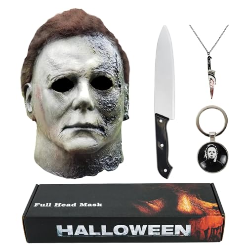 Michael Myers Mask Adult, Original Michael Myers Face Mask Scary Mask for Halloween Horror Cosplay Clothing