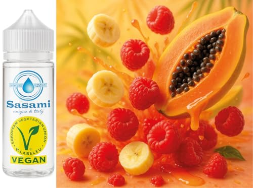 Aroma concentrado para vapeo y mezclas Sasami Tropical Kiss vegano sabor frutal de 100ml