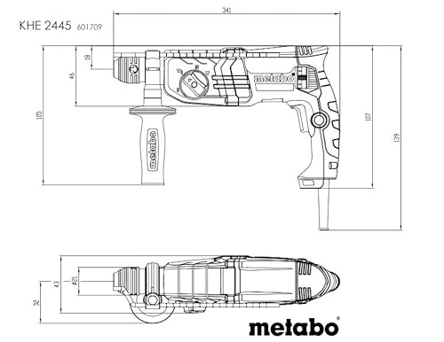 Metabo KHE 2445 marteau combiné 800W SDS-Plus pour perforer le béton - 3
