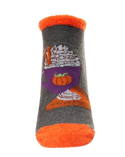 MeMoi Women's Nice As Pumpkin Spice Low-Cut Non-Skid Socks