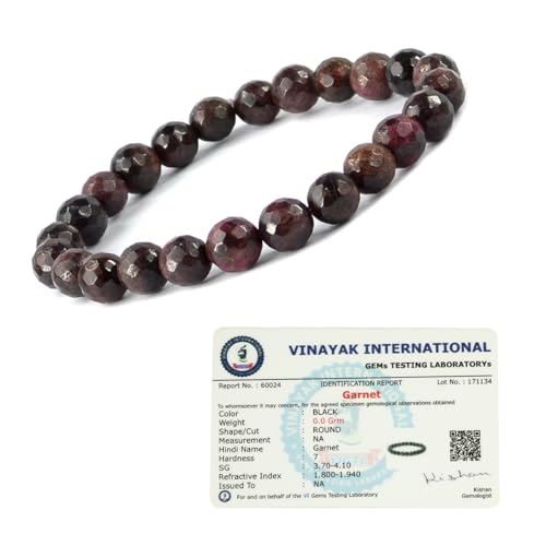 Image of Reiki Crystal Products Certified Natural Crystal Stone 8 mm Diamond Cut /Faceted Beads Bracelet for Men & Women | Reiki Charged Gemstone Bracelet | Multiple Crystal Variants Available