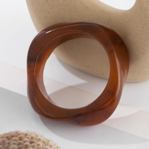 Chunky Acrylic Bangle Bracelet Cuff Colorful Irregular Large Resin Cute Candy Geometric Polygon Wide Transparent Wristbands Bracelets Statement Jewelry for Women2