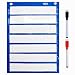 Magnetic Pocket Chart with 10 Dry Erase Cards for Standards,Daily Schedule,Activities,Class demonstrations