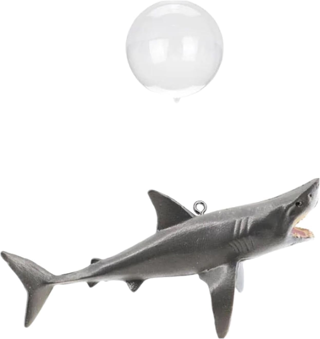 Mooff Natural Brown Floating Shark Ornament, Adjustable Aquarium Decor, Thematic Fish Tank Decoration For Shark Pool For Aquarium All Shark Pool Décor