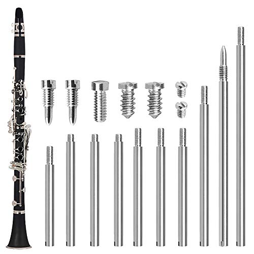 TOOGOO 34Pcs/Set Clarinet Repair Parts Screws + Clarinet Shaft Rod Kit DIY Tool Woodwind Instrument Accessories - Thumbnail 3