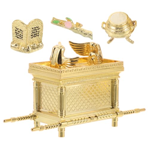 Mini Arca de la Alianza Modelo Dorado 9.5x6x3.5 cm Decoración Religiosa