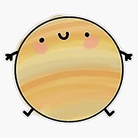 Kawaii Jupiter Planet Vinyl Sticker Laptop Decal Waterproof 5\"