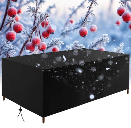 OUZUIU Rechteckige Winterfeste Abdeckplane 180x90x65cm/LxWxH 420D...