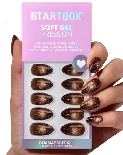BTArtbox Press On Nails Short - Mocha Hypnotic, Al...